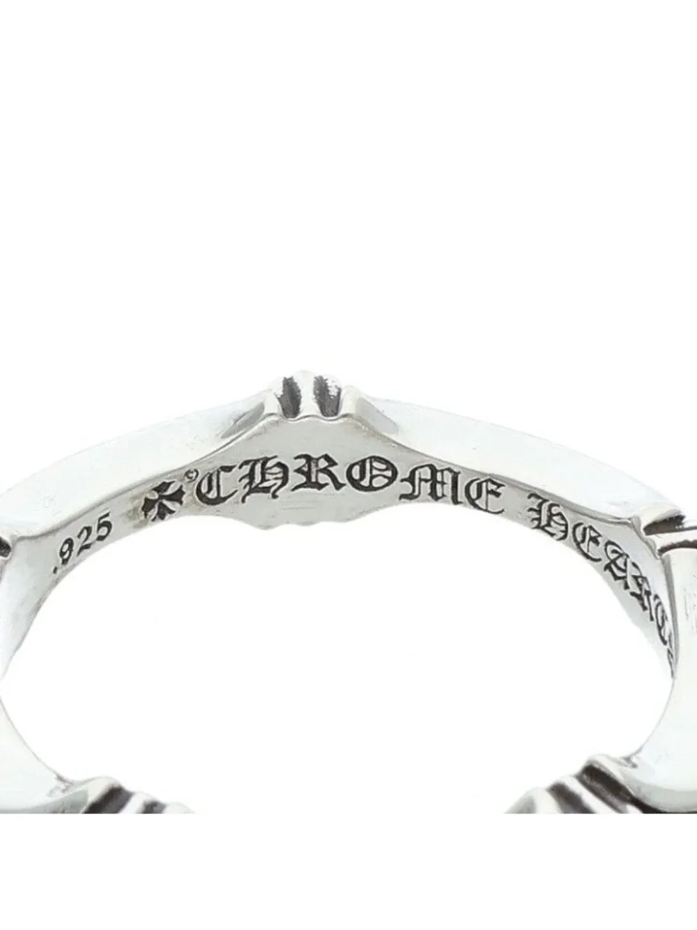 Chrome Hearts Plus and Bone Ring Silver